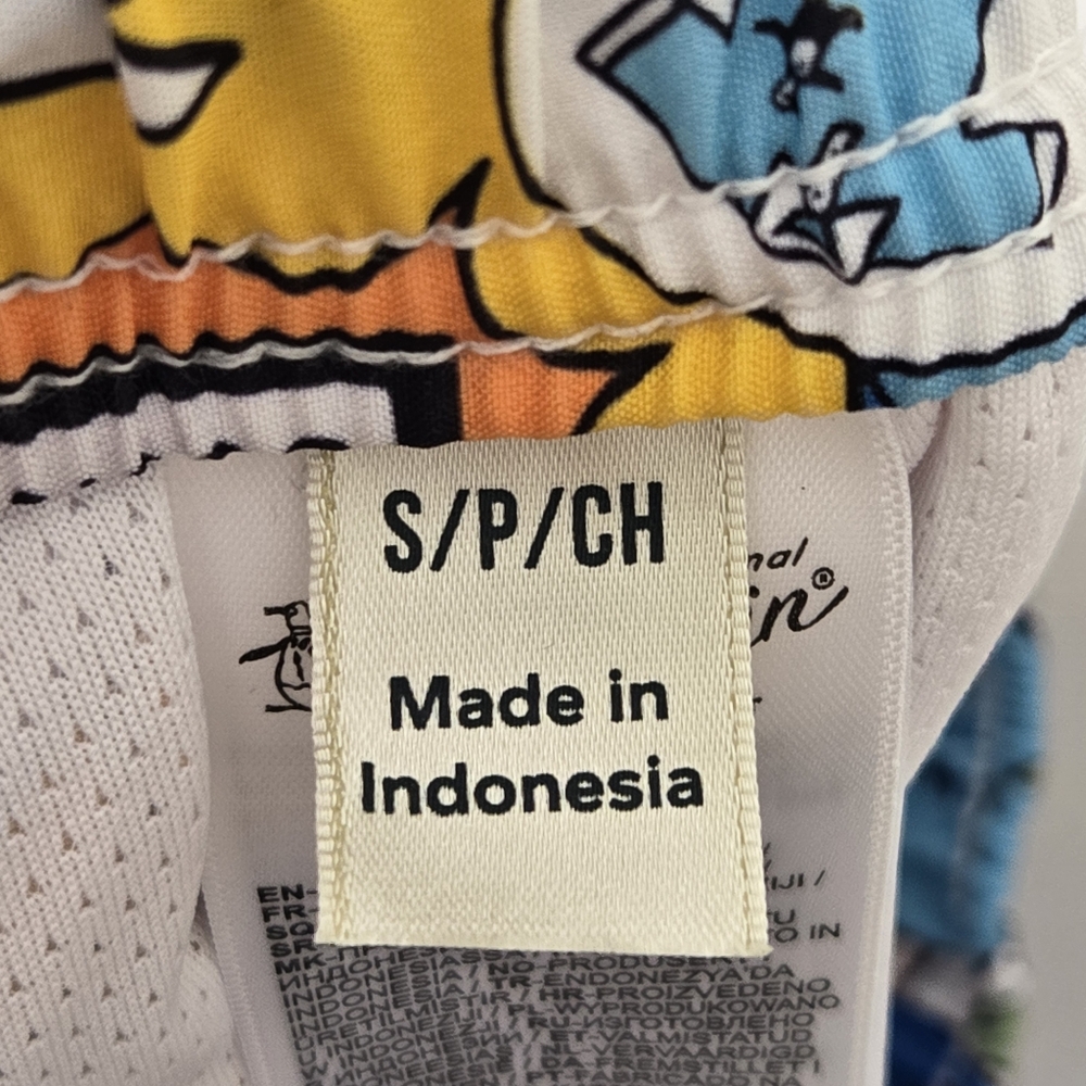 Original Penguin Jethro Haynes Print Stretch Mesh Lined Swim Shorts Size Small - Picture 10 of 15